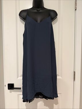 Zara Peekaboo Lace Detail Slip Dress